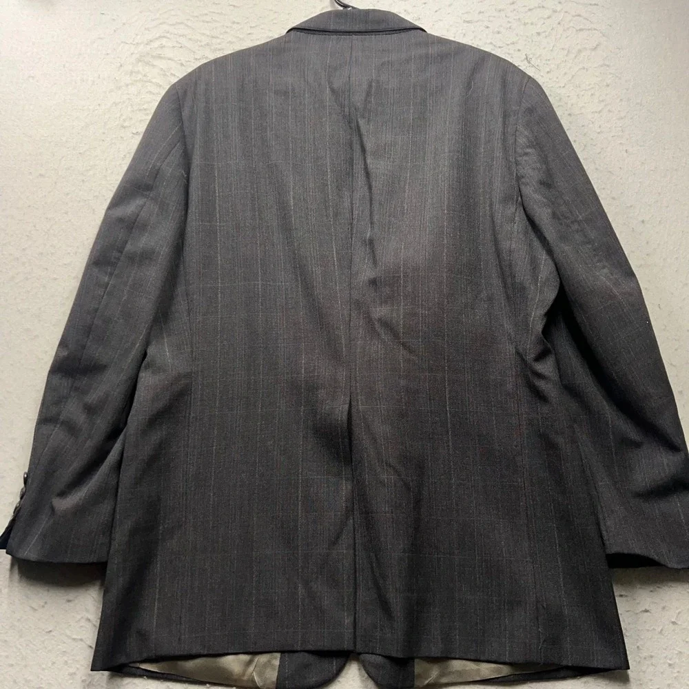 Polo University Club Ralph Lauren Blazer Grey Pinstripe Wool Sport Coat USA